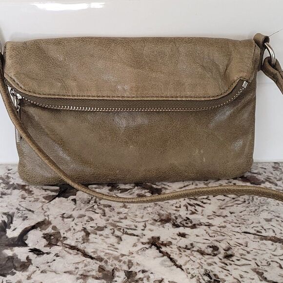 HOBO International  Leather Fold-over Crossbody Bag - Picture 1 of 12